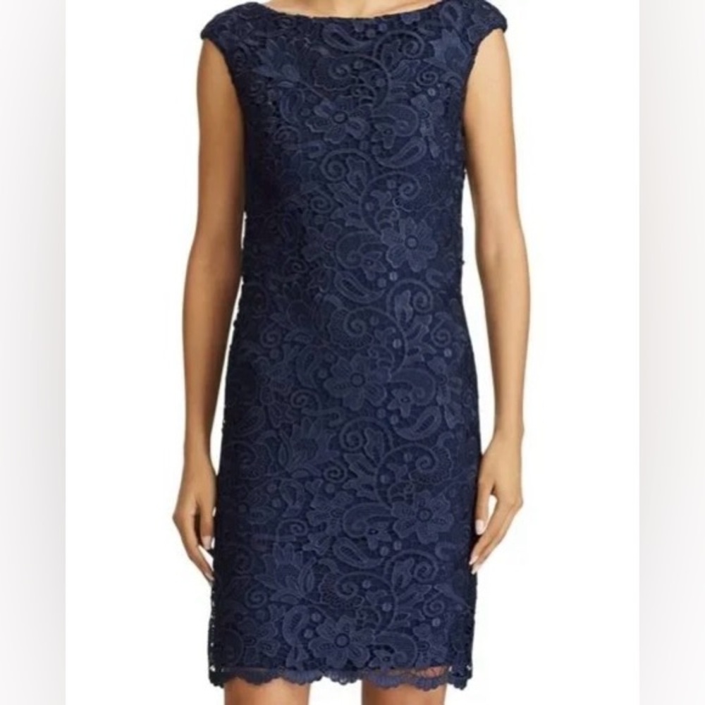 Lauren Ralph Lauren 6 Blue Lace Dress